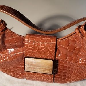 Giorgio Armani Brown Reptile Skin Handbag - WOW!